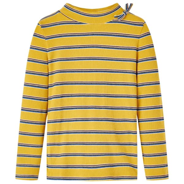T-shirt med långa ärmar för barn ockra 140