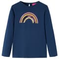 Miniatyrbild 1 av 2: T-shirt med långa ärmar för barn marinblå 140