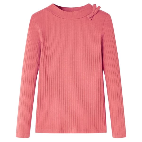 T-shirt med långa ärmar för barn gammelrosa 104