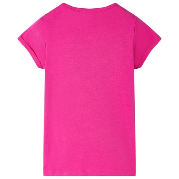 T-shirt för barn mörk rosa 116