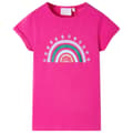 Miniatyrbild 1 av 2: T-shirt för barn mörk rosa 116