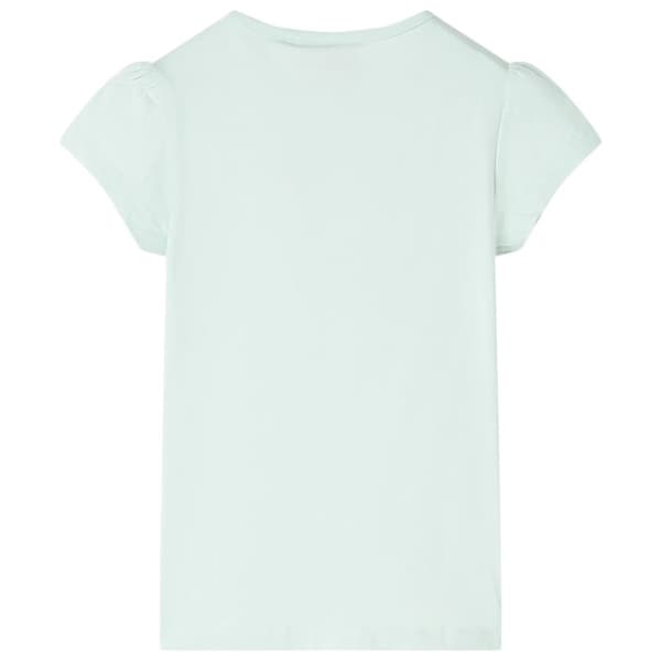 T-shirt för barn ljus mintgrön 92