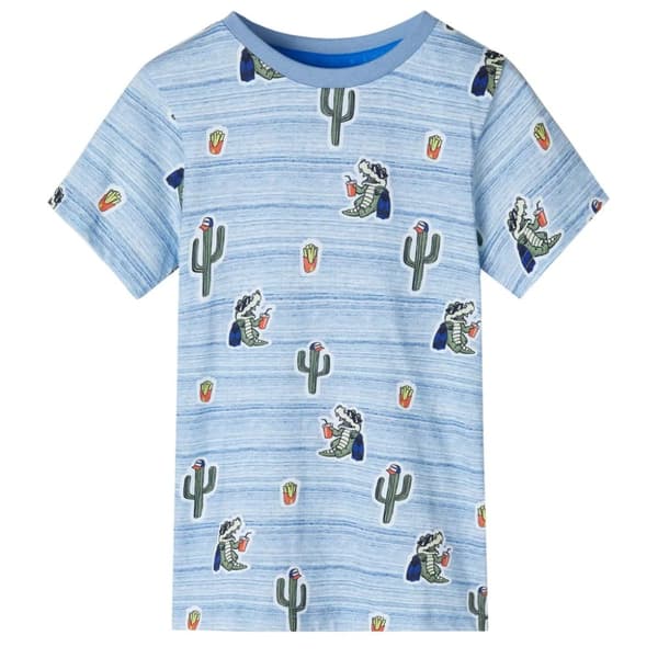 T-shirt för barn blandat blått 104