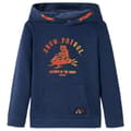 Miniatyrbild 1 av 2: Barnhoodie blå melange och orange 140