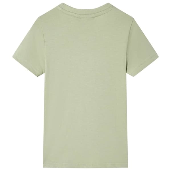 T-shirt med korta ärmar för barn ljus khaki 92