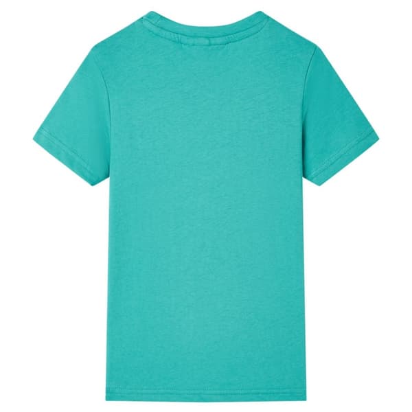 T-shirt med korta ärmar för barn mörk mintgrön 128
