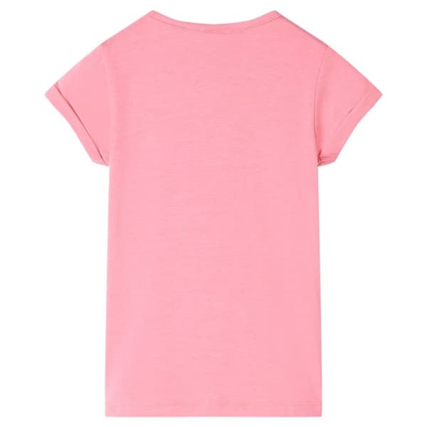 T-shirt för barn stark rosa 104