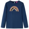 Miniatyrbild 1 av 2: T-shirt med långa ärmar för barn marinblå 128