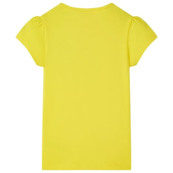 T-shirt för barn stark gul 140
