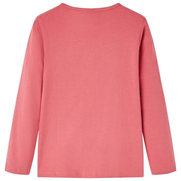 T-shirt med långa ärmar för barn gammelrosa 116