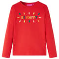 Miniatyrbild 1 av 2: T-shirt med långa ärmar för barn röd 128