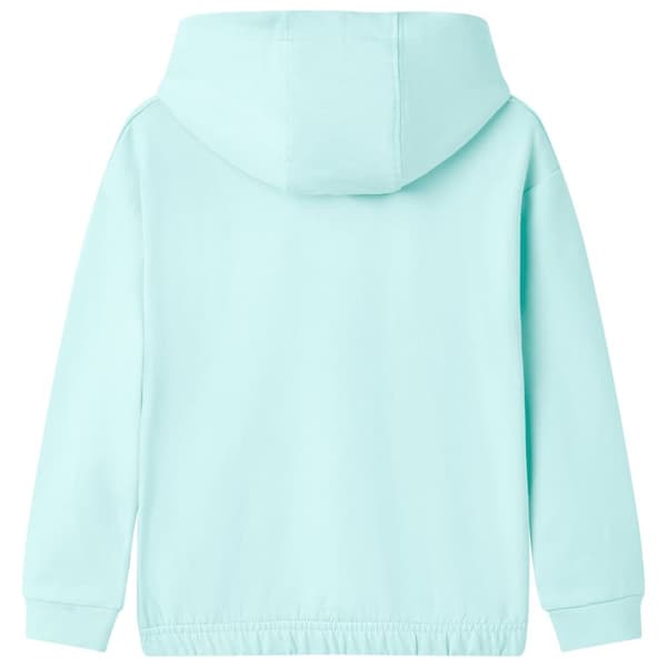 Barnhoodie ljus aqua 140