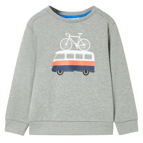 Barntröja ljus khaki melange 140
