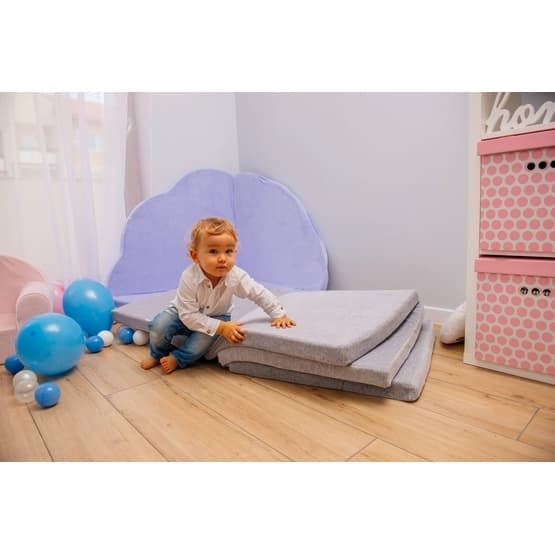 Meow Baby - Legemåtte - Firkantet - Lysegrå