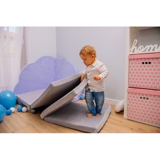 Meow Baby - Legemåtte - Firkantet - Lysegrå