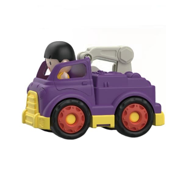 8810 Cartoon Doll Inertial Children Toy Car Engineering Model Car(Excavator)