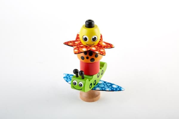 Pintoy trä stapelleksak mellan (från 12 mån)