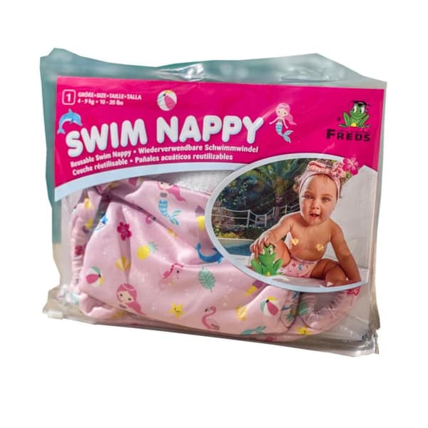 Freds Swim Academy Pestävä uimavaippa Mermaid Koko 1 4-9 kg Pinkki