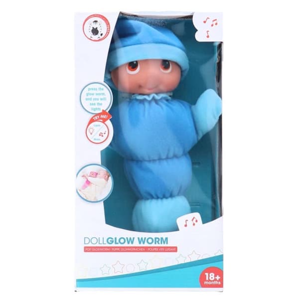 Glowworm Cuddly Doll + Ljus och Ljud 28 cm Assorted