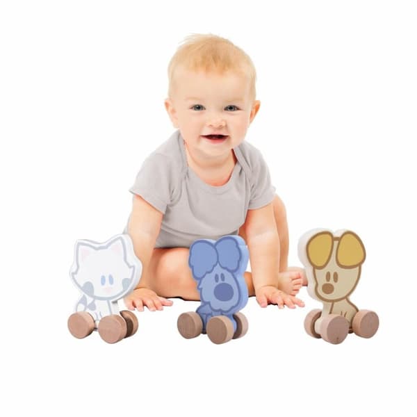 Rubo Toys Woezel och Pip Baby Trähjul Figurer Assorted