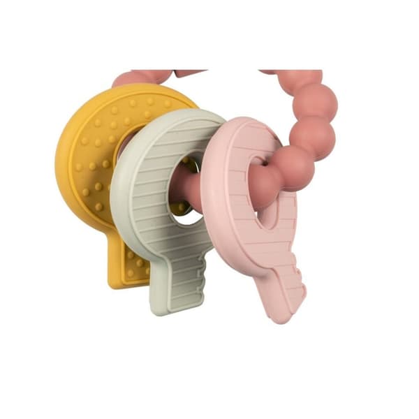 Lille hollandsk biring silikone bundt nøgler Pink