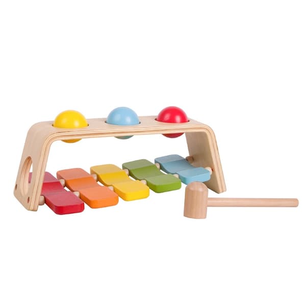 Classic Trä 2-i-1 Xylophone och Hammarbänk (från 12 mån)