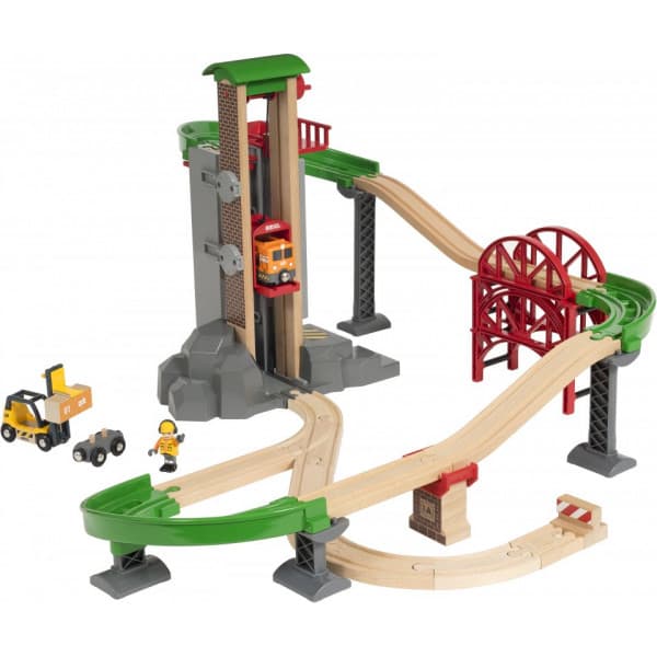 BRIO World 33887 - Nosta ja lastaa -varastosetti