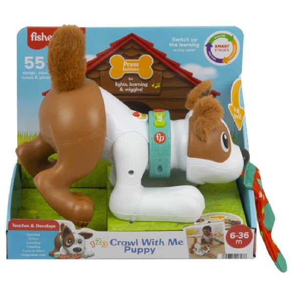 Fisher Price Kravl Med Mig Hvalp 123 Flerfarvet 6 Months