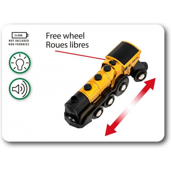 BRIO World 33630 - Iso kultainen veturi