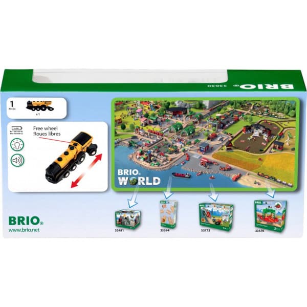 BRIO World 33630 - Iso kultainen veturi