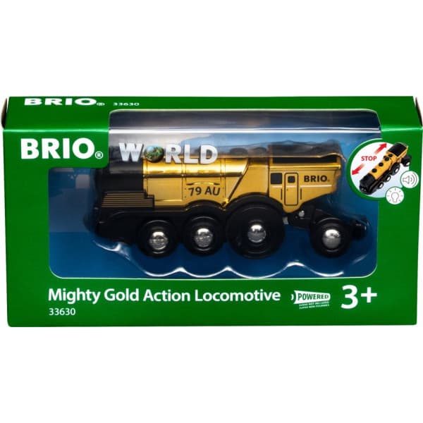 BRIO World 33630 - Iso kultainen veturi