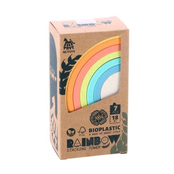 Mlitoys Bioplastic Stackable Rainbow 7-delt