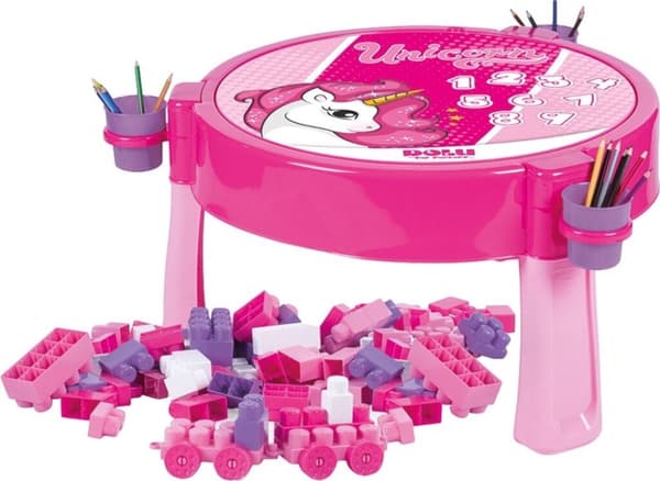 Dolu Unicorn aktivitetsbord indeholder 100 blokke