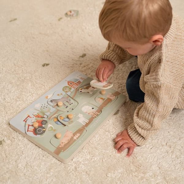 Little Farm Wooden Sounds Pussel 7 bitar