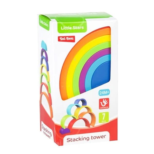 Little Stars Rainbow Stacking Tower 7-delt