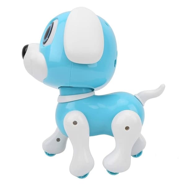 Robotvalp Rick 20 cm + Ljus och ljud Blå/Vit