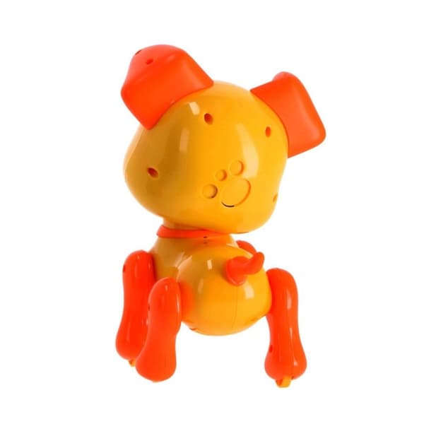 Robot Puppy Rick 20 cm + Lys og Lyd Gul/Orange
