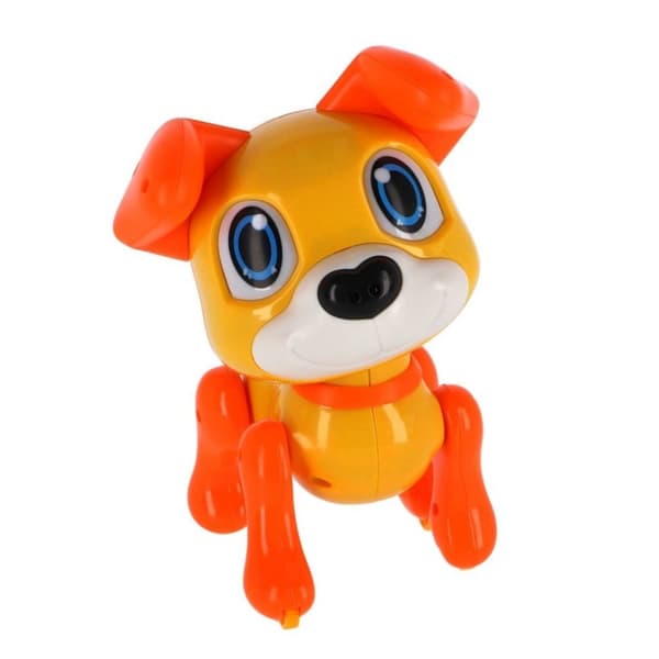 Robot Puppy Rick 20 cm + Lys og Lyd Gul/Orange