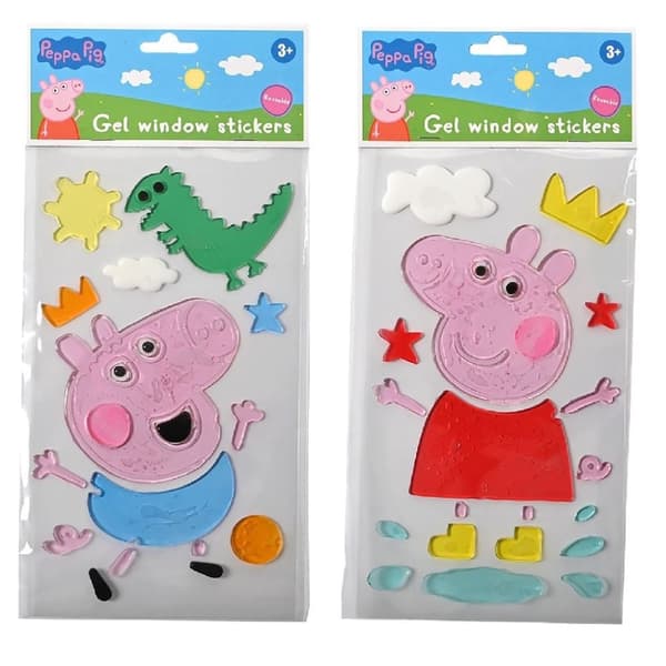 Peppa Pig Gel Window Stickers Forskellige versioner
