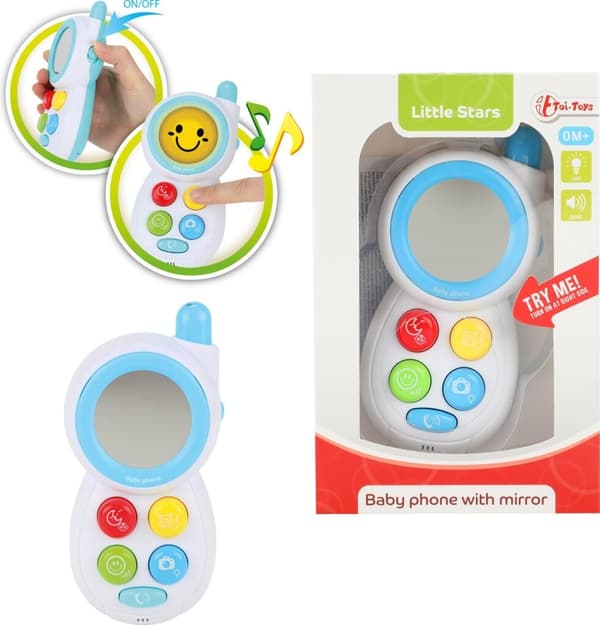 Toi-legetøj Little Stars Babytelefon Junior 13cm Hvid
