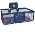 Miniatyrbillede 1 af 2: IMBABY Baby Playpen, Rummelig Design, CPC Certificeret Sikkerhed,Ocean Blue Ingen Dør