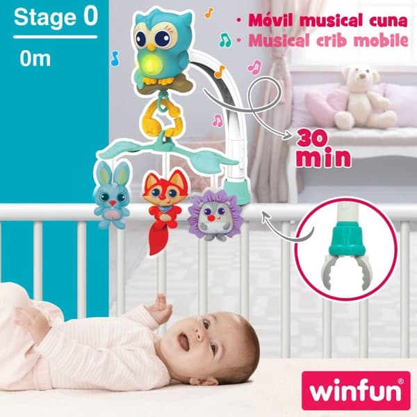 Sängmobil Winfun Skog 3 i 1 31,5 x 42 x 24,5 cm Plast (4 antal)