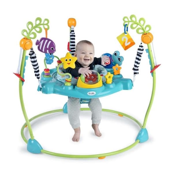 BABY EINSTEIN Ocean Explorers Curiosity Cove 2 i 1 pædagogisk legeplads og gulvlegetøj, maks. vægt 11 kg, fra 6 måneder