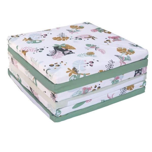 TINEO Maxi Smart Jungle Buddies 5-i-1-matta - Justerbar - Avtagbart överdrag - 180x200 cm - Ny kollektion