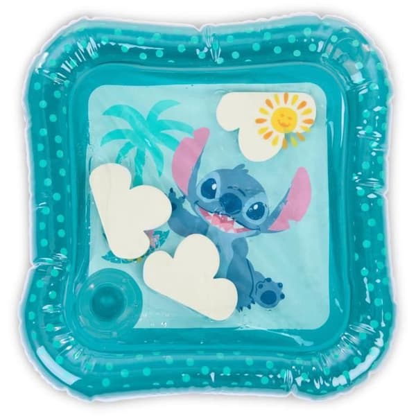 DISNEY BABY - STITCH - Vattenmatta för bebisar, sensorisk och pedagogisk lek, uppblåsbar, lätt att rengöra, hopfällbar, från födseln