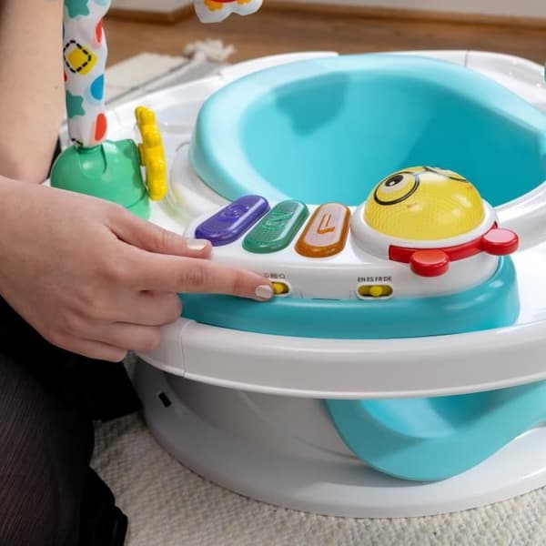 BABY EINSTEIN SuperSeat 3 in 1, Aktiivituoli - Turvakorokepöytä leikkikaarilla ja interaktiivisilla leluilla