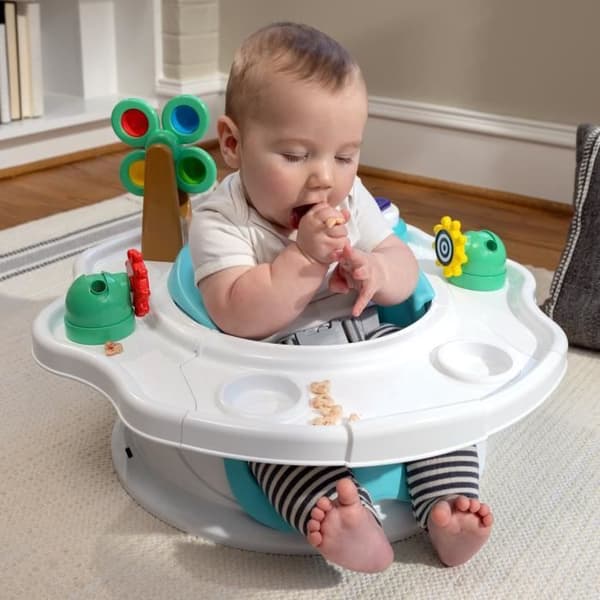 BABY EINSTEIN SuperSeat 3 in 1, Aktiivituoli - Turvakorokepöytä leikkikaarilla ja interaktiivisilla leluilla