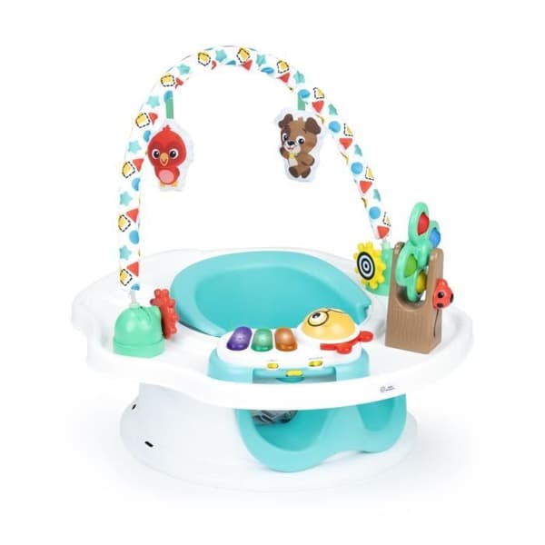 BABY EINSTEIN SuperSeat 3 in 1, Aktiivituoli - Turvakorokepöytä leikkikaarilla ja interaktiivisilla leluilla