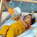 Miniatyrbillede 3 af 6: DISNEY BABY -WINNIE- Babylegemåtte, foldbar træbue med sensorisk legetøj, spejl