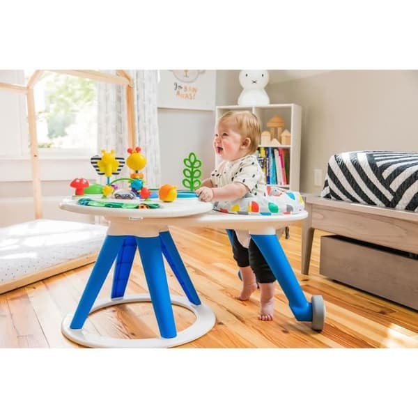 BABY EINSTEIN 4-in-1 vauvan aktiviteettipöytä, 360° pyörivä, turvallinen, irrotettava aktiviteettilelu, piano, musiikki